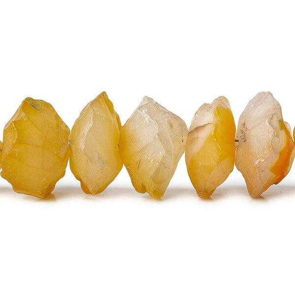 12-17mm Golden Yellow Agate Hammer Faceted Disc Beads 8 inch  23 pieces