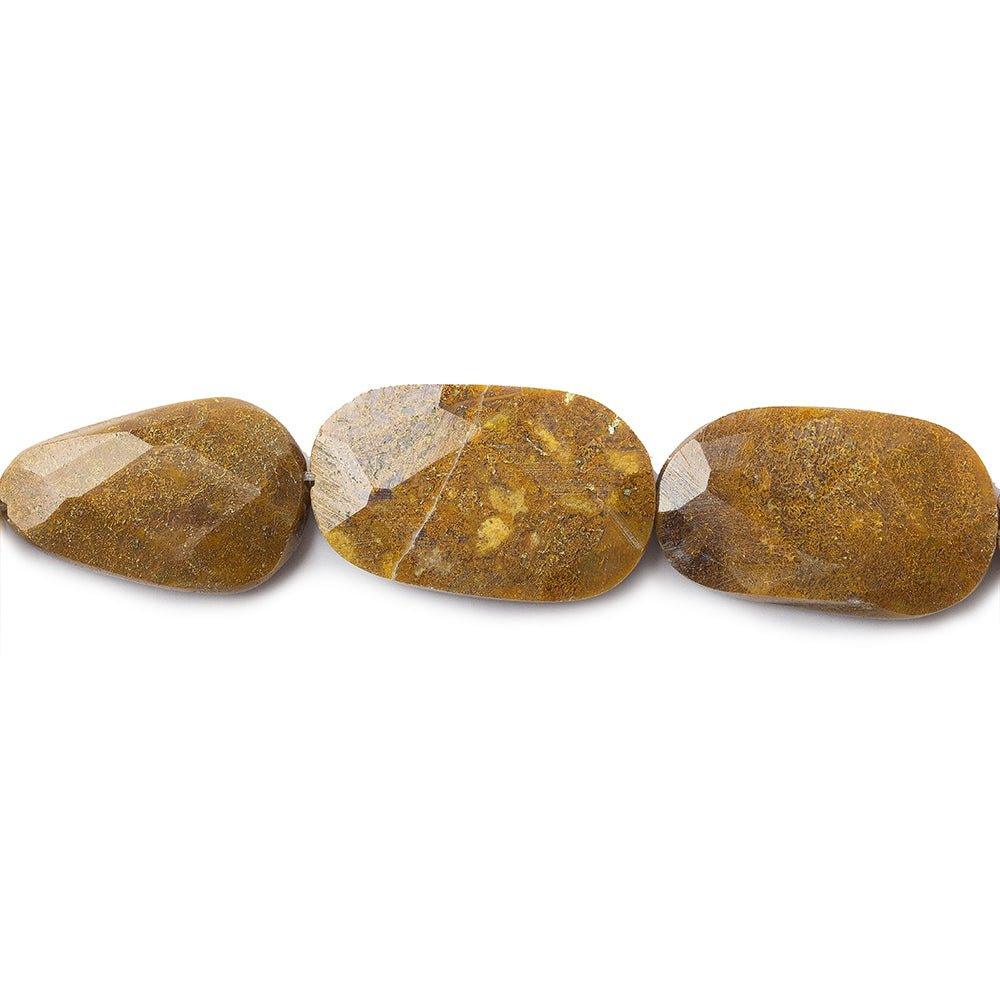 12 - 20mm Desert Jasper Faceted Flat Nugget Beads 16 inch 22 pieces - The Bead Traders