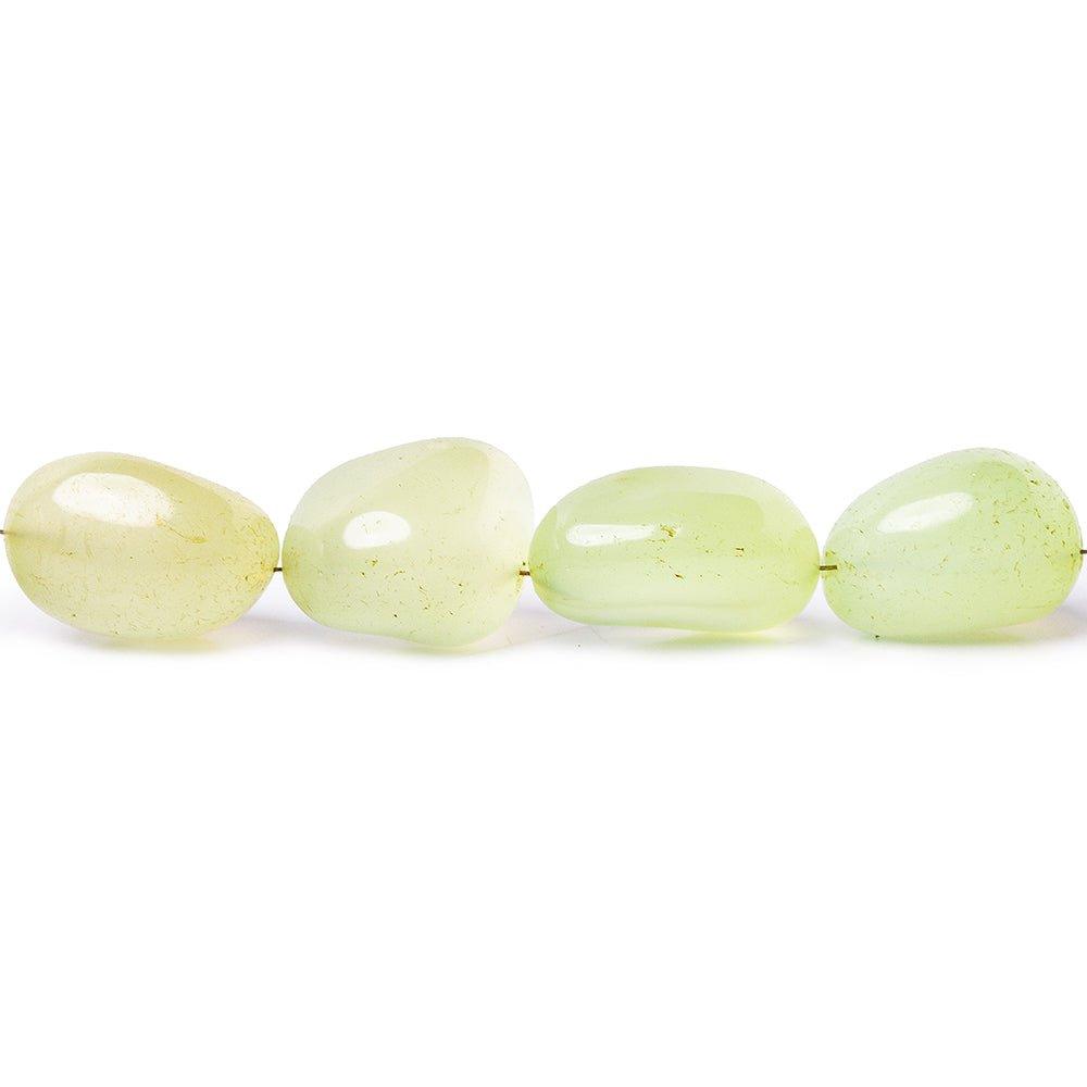 12 - 20mm Lemon Yellow Chalcedony Plain Nugget Beads 14 inch 19 pieces - The Bead Traders