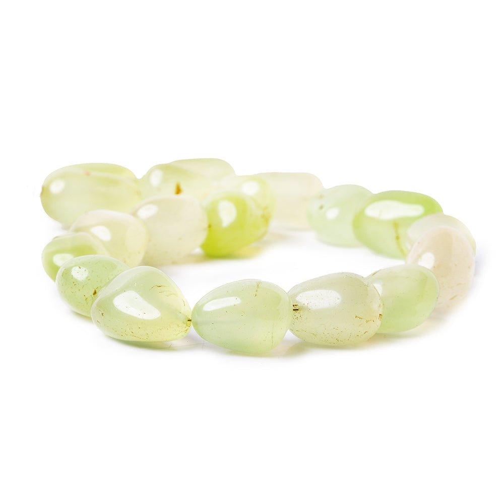 12 - 20mm Lemon Yellow Chalcedony Plain Nugget Beads 14 inch 19 pieces - The Bead Traders