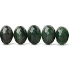 12.5mm Shaded Green Aventurine Faceted Rondelle Beads 7 inch 24 beads - The Bead Traders
