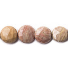 12mm-15mm Jasper Faceted Coin Beads 8.5 inch 17 pieces - The Bead Traders