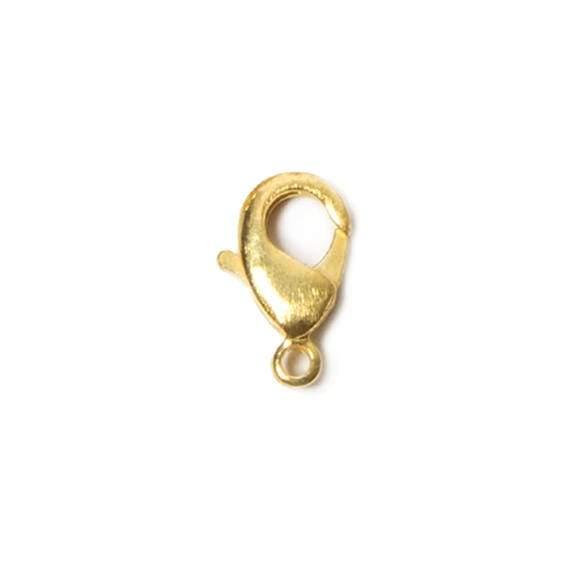 12mm 22kt Gold plated Brushed Lobster Clasp Set of 10 - The Bead Traders