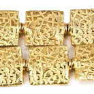 12mm 22kt Gold Plated Copper Petite Cobblestone Embossed Square Beads, 8 inch - The Bead Traders