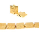 12mm 22kt Gold Plated Copper Whisp Embossed Square Beads, 8 inch - The Bead Traders