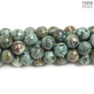 12mm African Turquoise faceted round Beads 15 inch 39 pieces - The Bead Traders