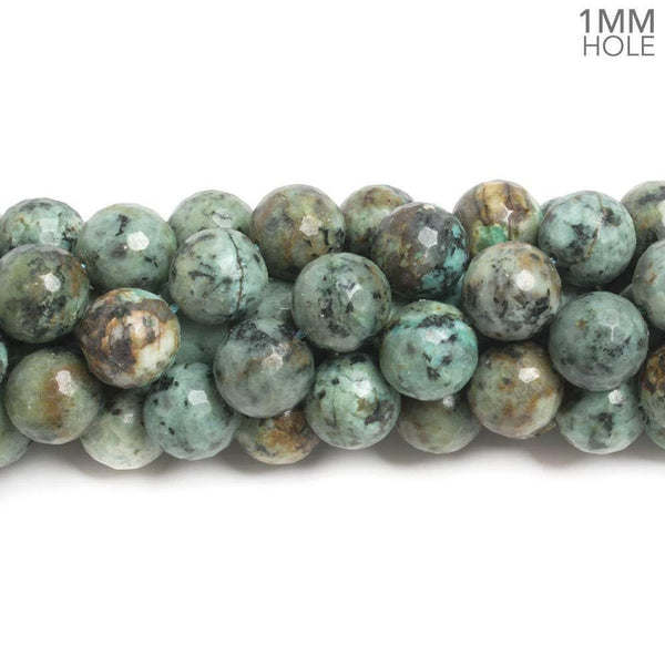 12mm African Turquoise faceted round Beads 15 inch 39 pieces
