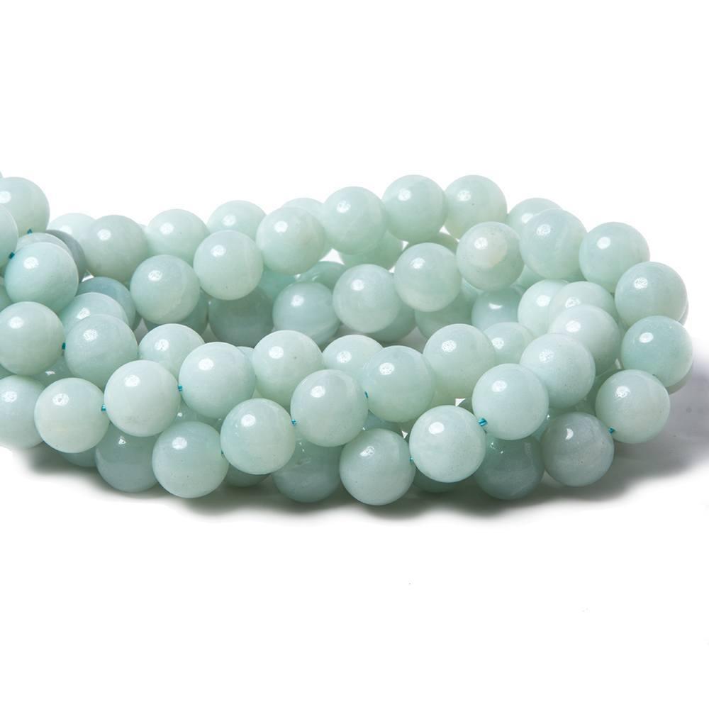 12mm Amazonite plain round Beads 15.5 inch 33 pieces - The Bead Traders