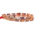 12mm Antiqued Copper Hugs and Kisses Embossed Square Beads, 8 inch, 15 beads - The Bead Traders
