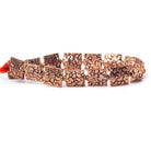 12mm Antiqued Copper Large Cobblestone Embossed Square Beads, 8 inch, 15 beads - The Bead Traders