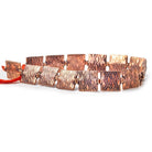 12mm Antiqued Copper Sunset Embossed Square Beads, 8 inch, 15 beads - The Bead Traders