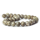 12mm Bakuhanseki Maifan (Medical Stone) plain rounds Large 1mm Hole 15 inch 31 beads - The Bead Traders