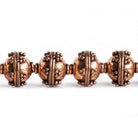 12mm Bali Style Copper Round Beads 8 inch 17 pieces - The Bead Traders