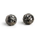 12mm Black Gold Plated Copper Round Beads 2 Pieces - The Bead Traders