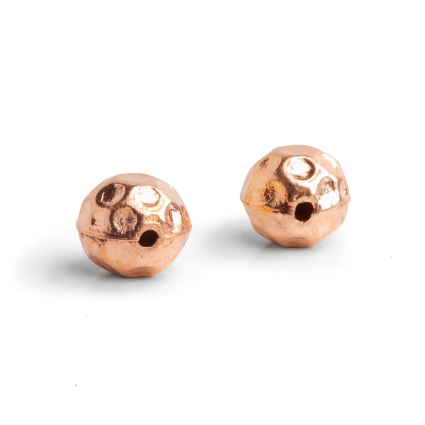 12mm Black Gold Plated Copper Round Beads 2 Pieces