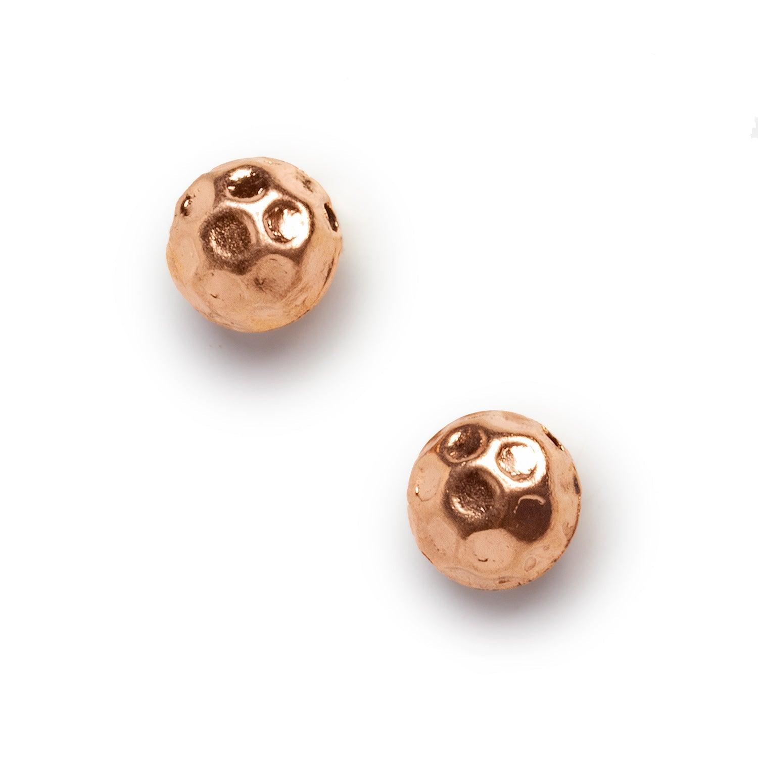 12mm Black Gold Plated Copper Round Beads 2 Pieces - The Bead Traders
