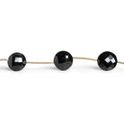12mm Black Spinel Faceted Coins 6.5 inch 7 beads - The Bead Traders