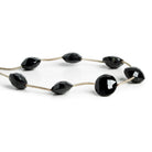 12mm Black Spinel Faceted Coins 6.5 inch 7 beads - The Bead Traders