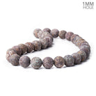 12mm Brown Snowflake Jasper plain rounds Large 1mm Hole 15 inch 31 beads - The Bead Traders
