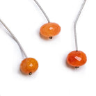 12mm Carnelian Faceted Rondelle Focal Bead 1 Piece - The Bead Traders