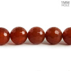 12mm Carnelian faceted round beads 15.5 inch 33 pieces - The Bead Traders
