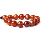 12mm Carnelian Orange Agate plain round 2.5mm Large Hole Beads 7 inch 16 pieces - The Bead Traders