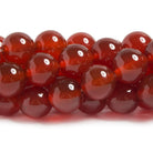 12mm Carnelian plain round beads 15 inch 33 pieces - The Bead Traders