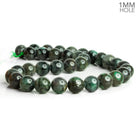 12mm Emerald Plain Rounds 16 inch 34 beads - The Bead Traders