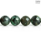12mm Emerald Plain Rounds 16 inch 34 beads - The Bead Traders