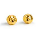 12mm Gold Plated Copper Round Beads 2 Pieces - The Bead Traders
