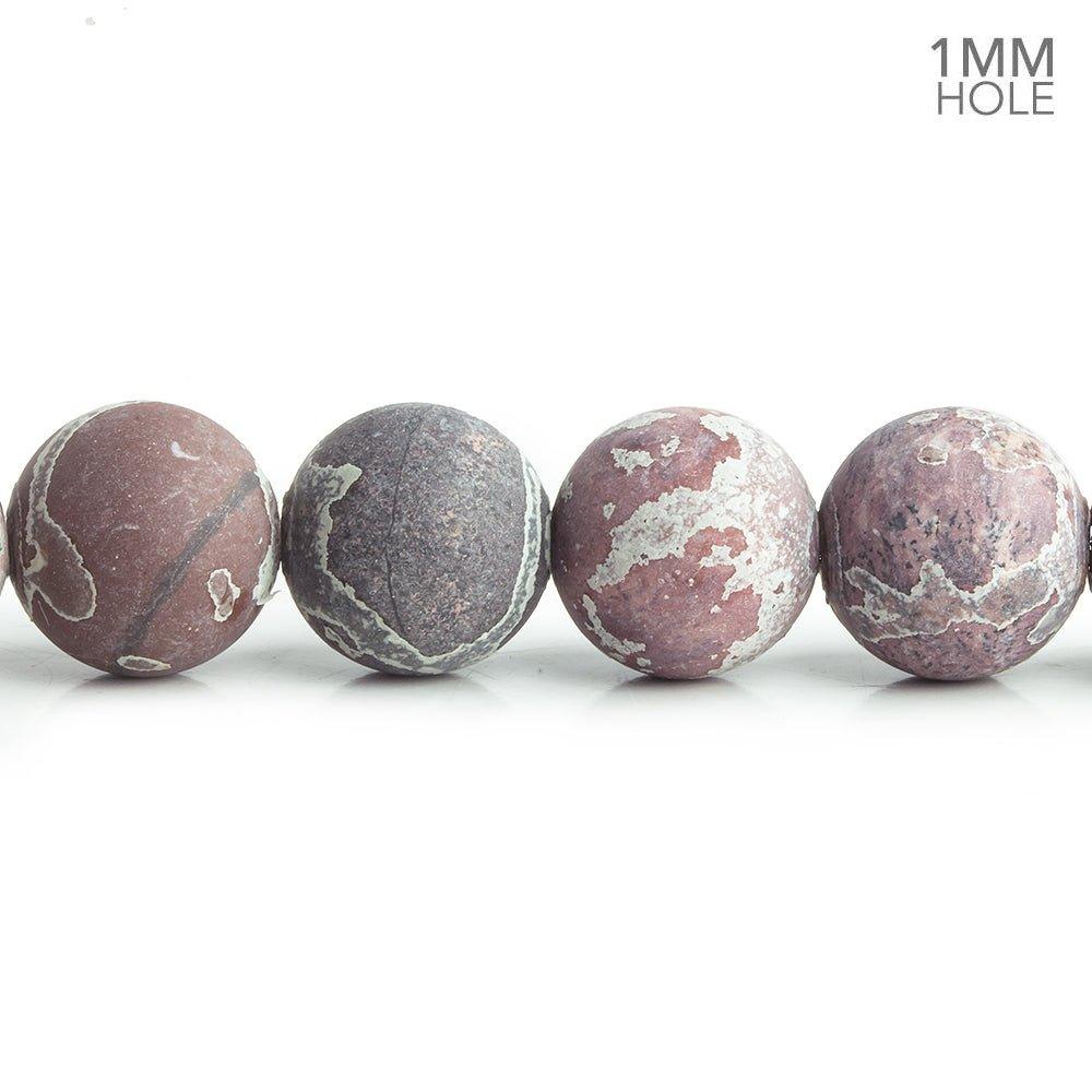 12mm Matte Chinese Painting Jasper Plain Round Beads 14 inch 30 pieces - The Bead Traders