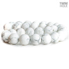 12mm Matte Howlite Plain Round Beads 15 inch 31 pieces - The Bead Traders