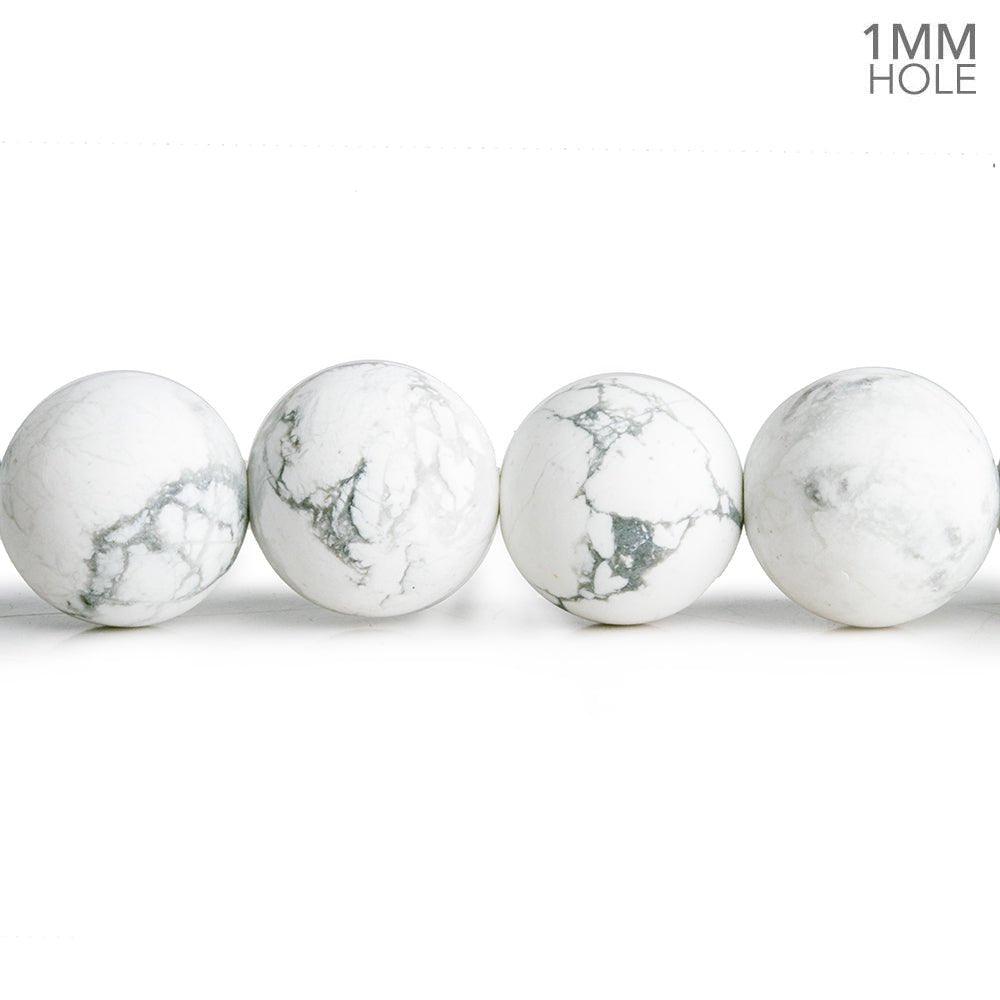12mm Matte Howlite Plain Round Beads 15 inch 31 pieces - The Bead Traders