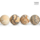 12mm Matte Picture Jasper Plain Round Beads 15 inch 32 pieces - The Bead Traders