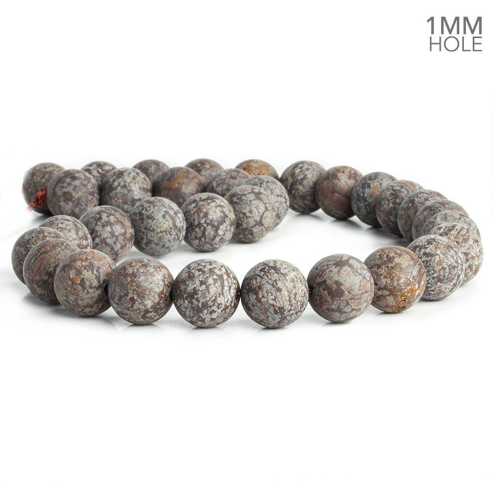 12mm Matte Red Snowflake Jasper Plain Round Beads 15 inch 32 pieces - The Bead Traders