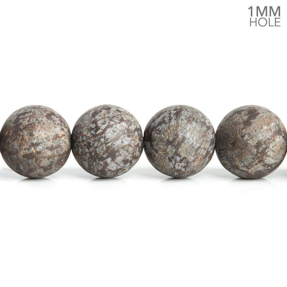 12mm Matte Red Snowflake Jasper Plain Round Beads 15 inch 32 pieces - The Bead Traders