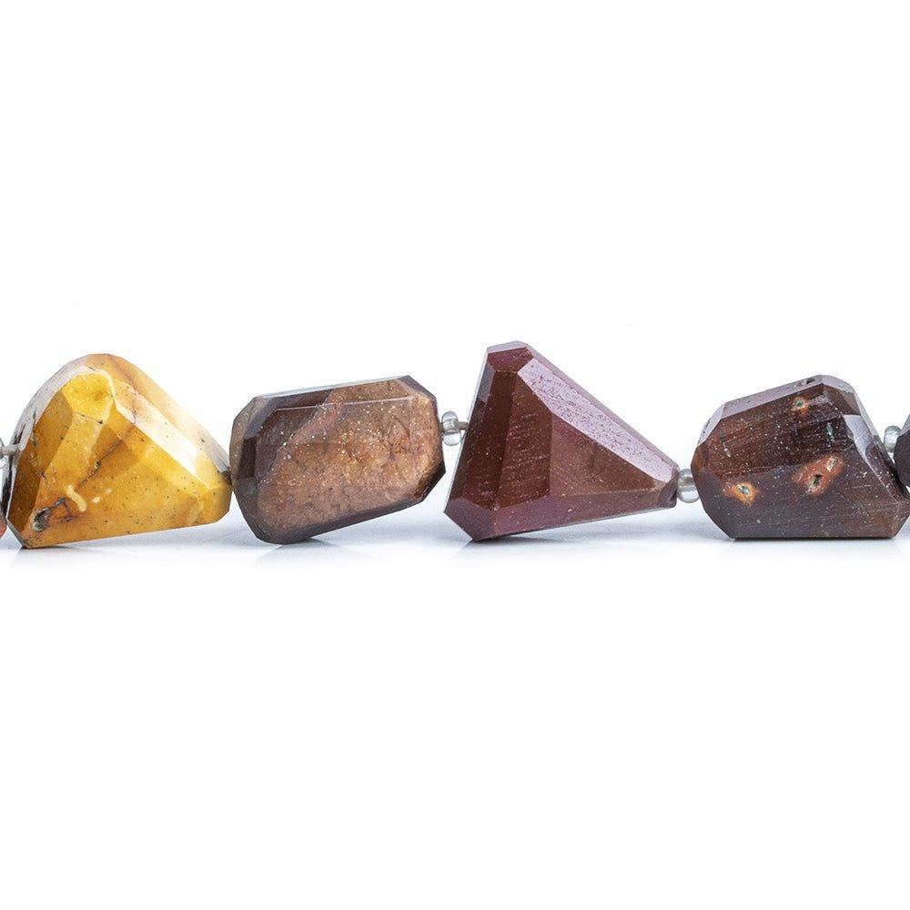 12mm Moukaite Jasper Faceted Nugget Beads, 14 inch - The Bead Traders