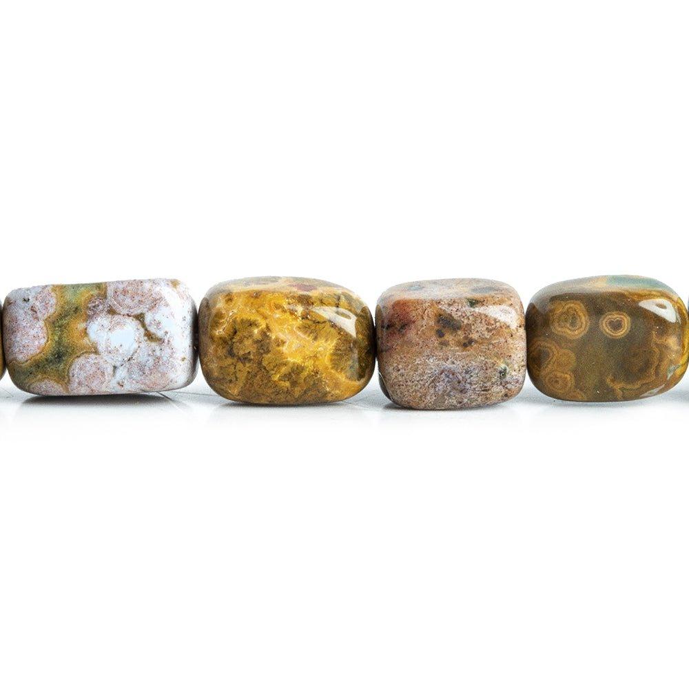 12mm Ocean Jasper Plain Nugget Beads 16 inch 34 pieces - The Bead Traders