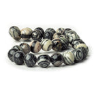 12mm Picasso Jasper plain rounds Large 1mm Hole 15 inch 31 beads - The Bead Traders