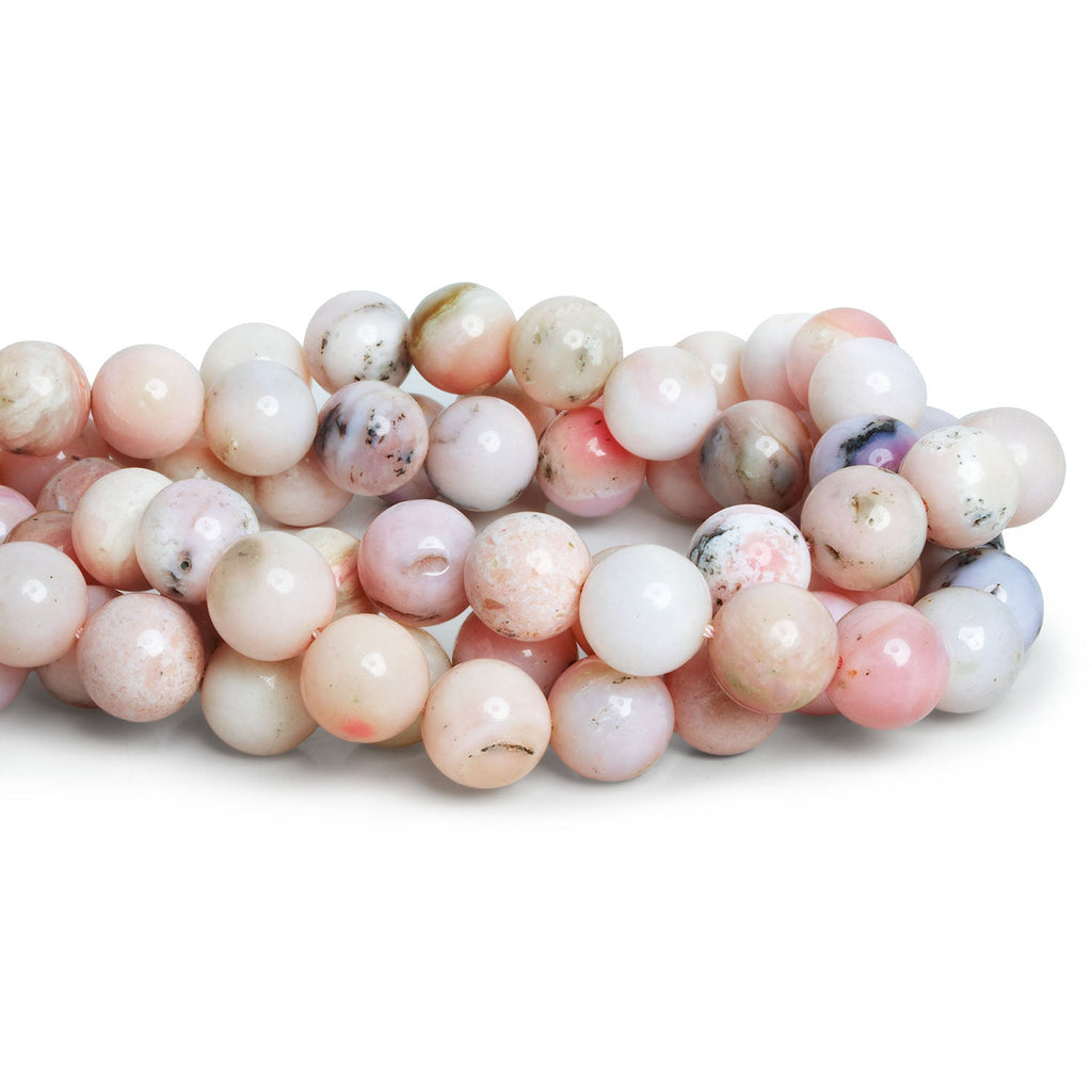 12mm Pink Peruvian Opal Plain Rounds 16 inch 35 beads AA - The Bead Traders