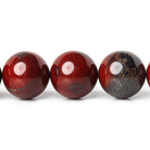12mm Poppy Jasper Plain Round 1mm drill hole beads 15.5inch 33 pieces - The Bead Traders