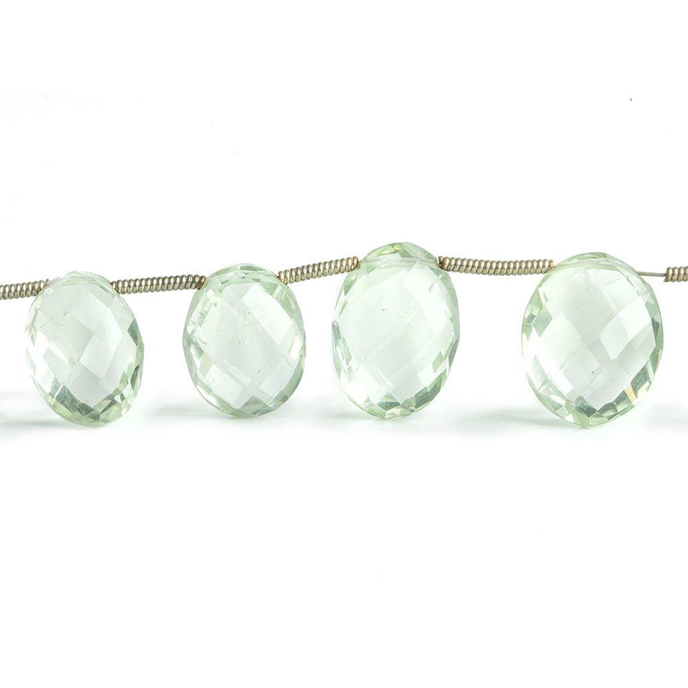 12mm Prasiolite Faceted Oval Beads 8 inch 16 pieces - The Bead Traders