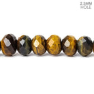 12mm Red Tiger's Eye large hole faceted rounds 7.5 inches 17 beads - The Bead Traders