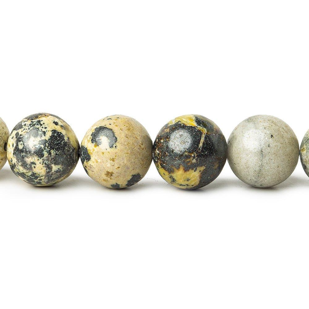 12mm Serpentine plain round beads 15 inch 33 pieces - The Bead Traders
