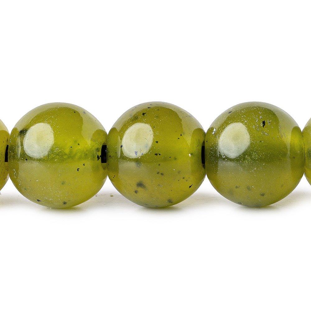 12mm Serpentine plain round beads 8 inches 18 pieces - The Bead Traders