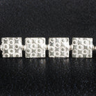 12mm Silver Plated Copper Ball Embossed Squares - The Bead Traders