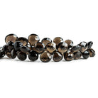 12mm Smoky Quartz Faceted Heart Beads 9 inch 45 pieces - The Bead Traders