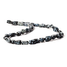 12mm Snowflake Obsidian Plain Nugget Beads, 14 inch - The Bead Traders