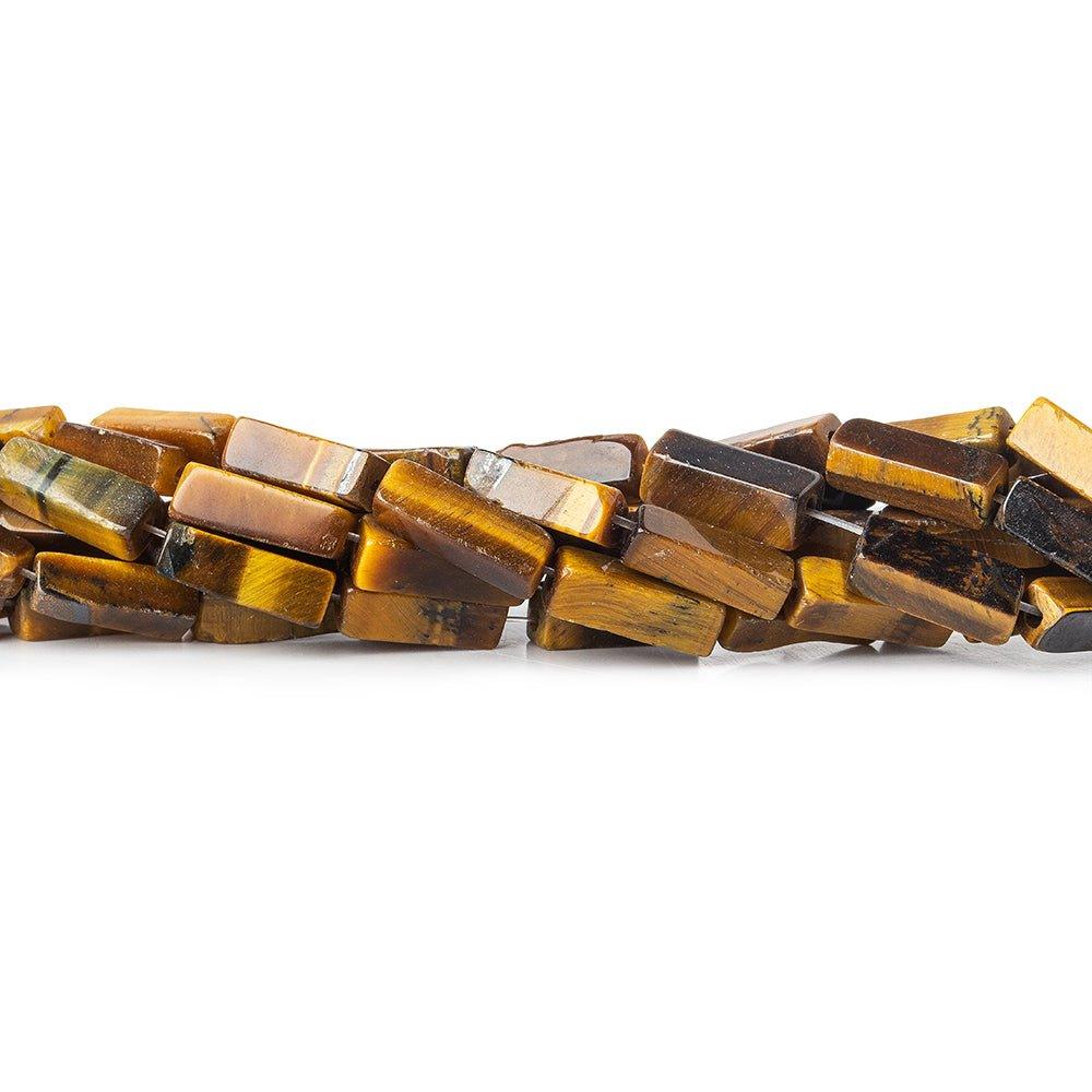 12mm Tiger Eye Faceted Tube Beads, 14 inch - The Bead Traders