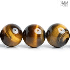 12mm Tiger's Eye Plain Round Beads 15 inch 32 pieces - The Bead Traders